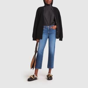 REDONE 70s NWT Mid Rise Stove Pipe Contemporary Crop Jean In Royal Fade 31